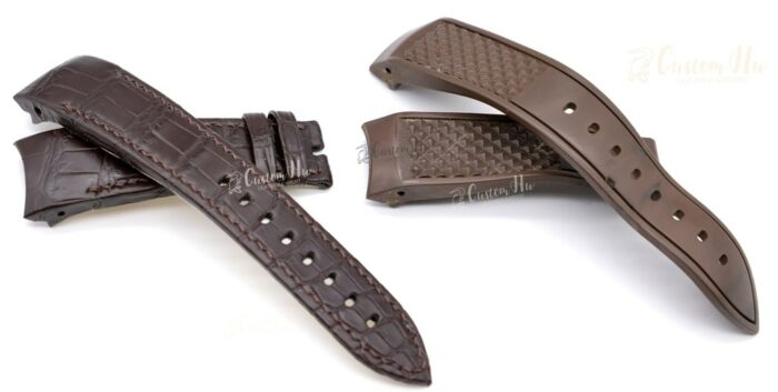 Compatibile con il cinturino dell'allarme Breguet Marine Royale Cinturino in pelle di alligatore da 23 mm