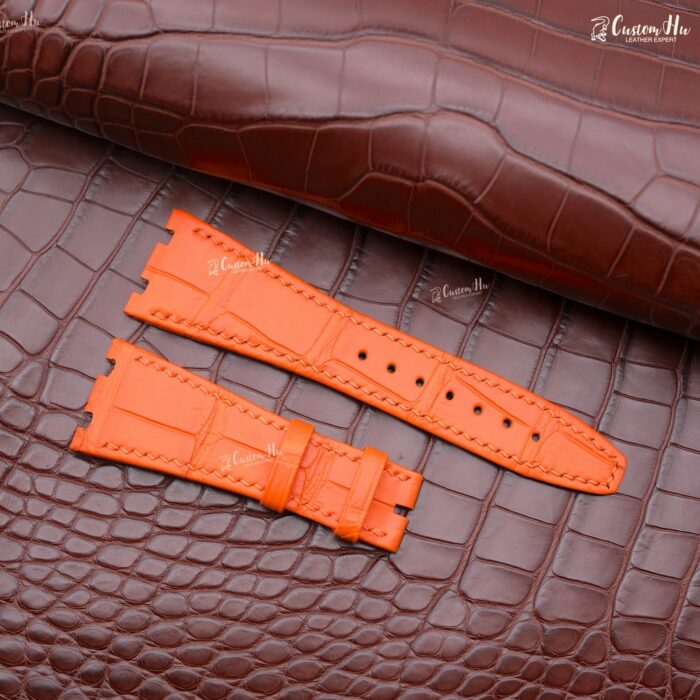 Cinturino per orologio AudemarsPiguet RoyalOak Cinturino in pelle di alligatore da 26 mm