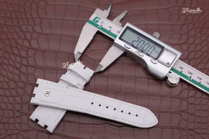 Compatible con correa de reloj Maurice Lacroix AIKON de 25 mm Correa de piel de aligátor