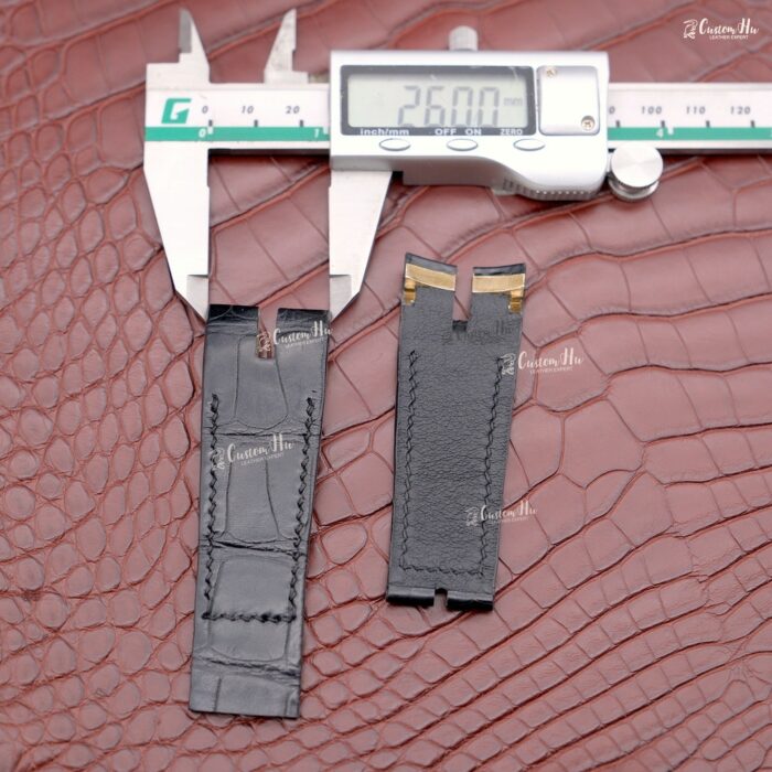 Kompatibel med Roger Dubuis Excalibur klokkerem 26 mm Alligator lærreim