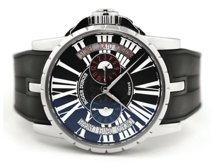 Compatible con la correa de reloj Roger Dubuis Excalibur de 26 mm Correa de piel de aligátor