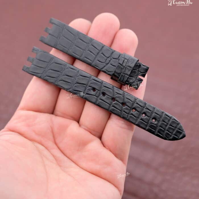 Jaeger LeCoultre Reverso Duetto-Armband, 18 mm, 16 mm, Straußenleder, Alligatorlederarmband