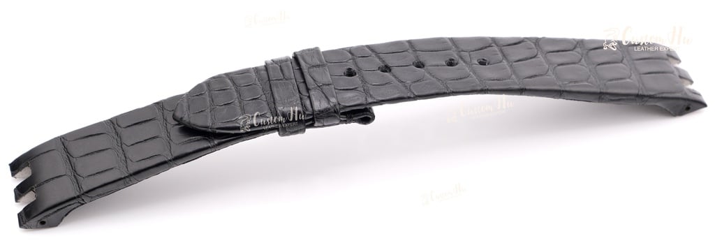 Jaeger LeCoultre Reverso-Armband Jaeger LeCoultre Reverso Duetto-Armband 18 mm 16 mm StraußenlederArmband aus Alligatorleder