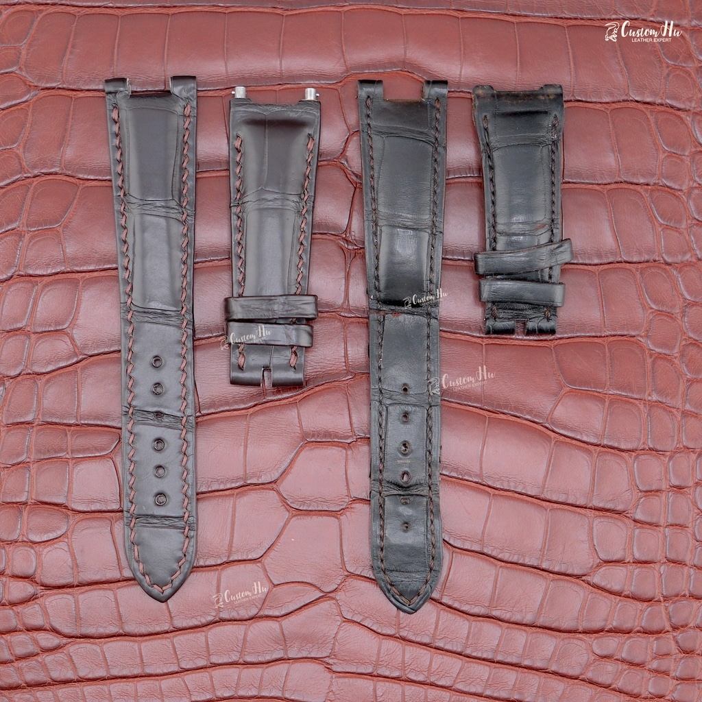 Anpassat klockarmband Kompatibelt bovet Rem 20mm Alligator läderband