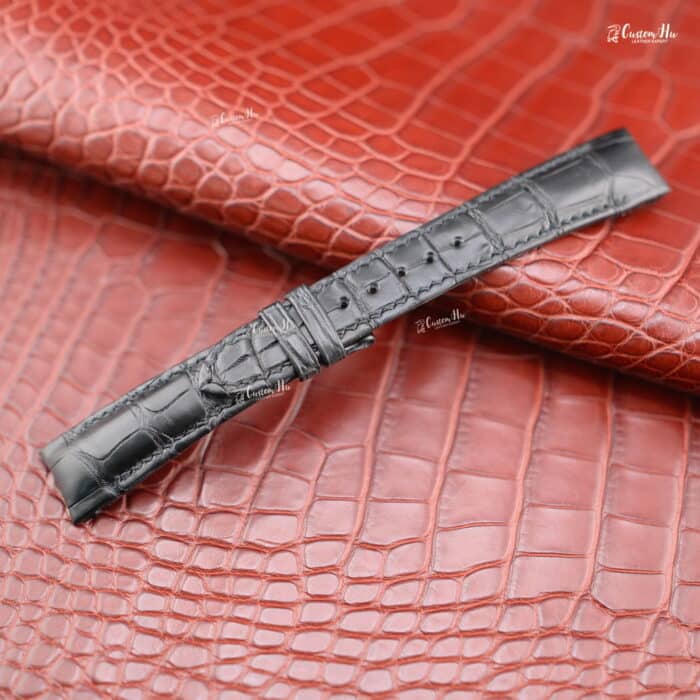 Glashütte Originalarmband 19 mm Alligator Läderarmband i olika färger och texturer