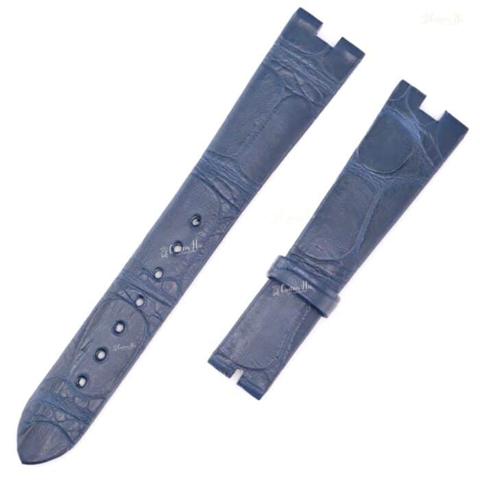 Patek Philippe Golden Ellipse bracelet 18mm Alligator noir bleu