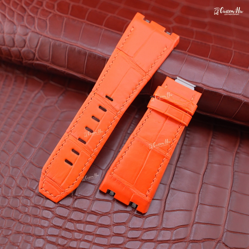 Cinturino per orologio AP Royal Oak Cinturino per orologio AP Royal Oak 30 mm Cinturino a sgancio rapido bianco arancione blu