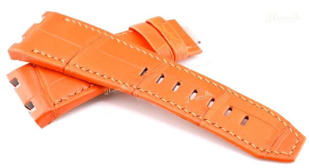 Cinturino per orologio AP Royal Oak 30 mm Cinturino a sgancio rapido bianco arancione blu