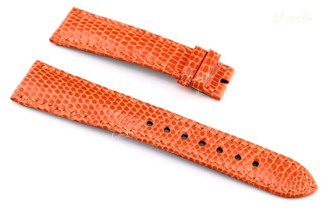 Maßgeschneidertes Uhrenlederarmband, Krokodilhai-Strauß-Eidechsen-Kalbslederarmband