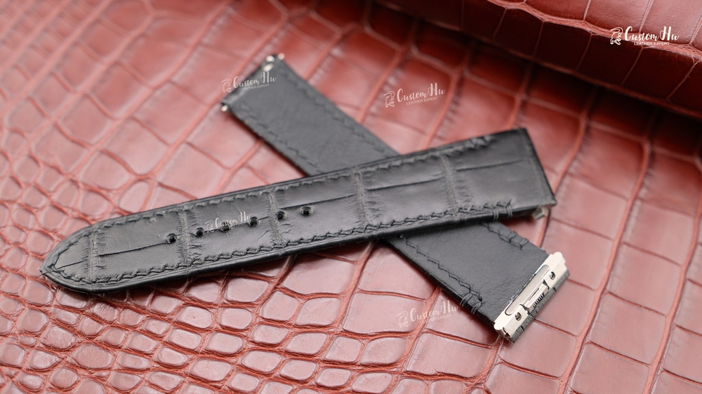 Cartier Santos WSSA0018 Cinturino 21mm 18mm Cinturino in pelle di alligatore