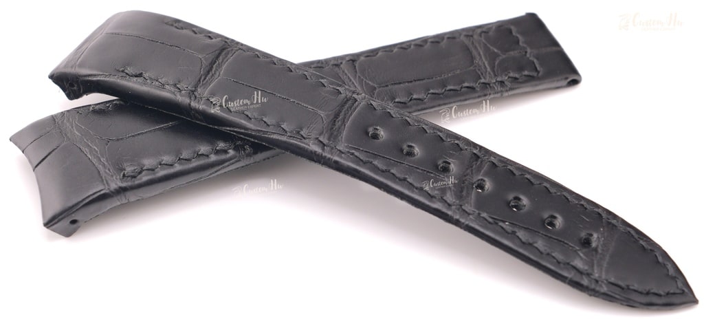 Blancpain Léman pulseira 22mm pulseira de couro de crocodilo