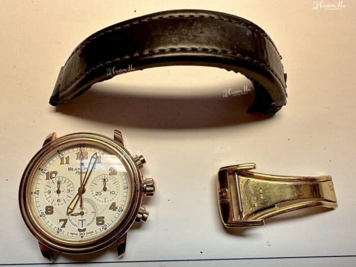 Blancpain Léman pulseira 22mm pulseira de couro de crocodilo