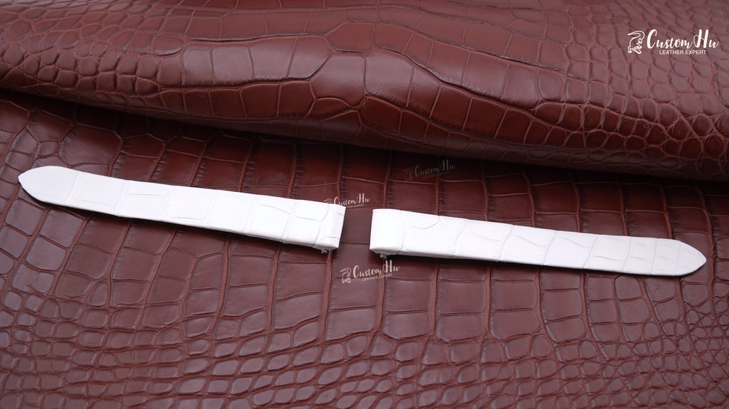 Cinturino per orologio Cartier Roadster da donna, cinturino in pelle di alligatore da 154 mm