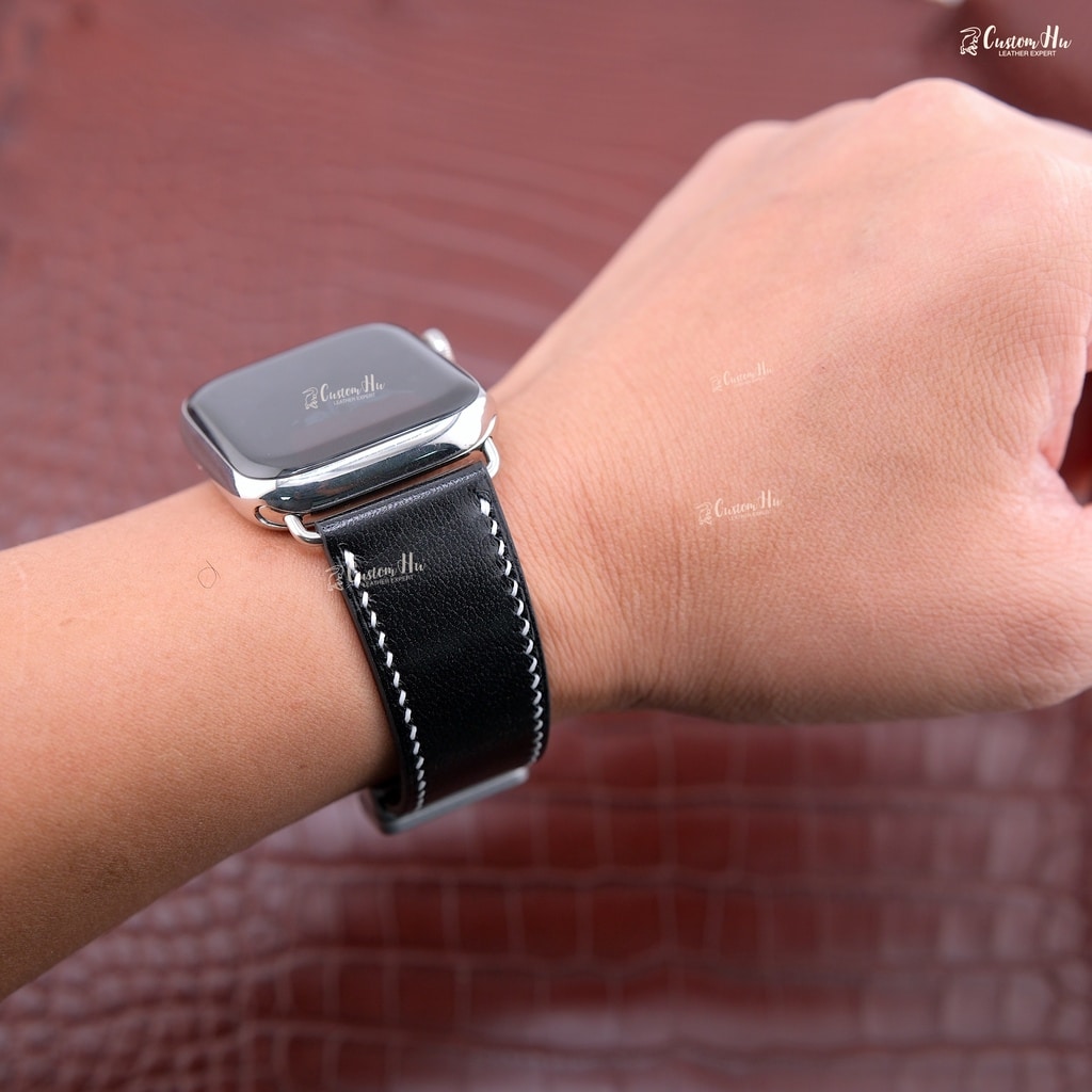 Nouveau Bracelet en cuir Apple Watch bracelet en cuir aimant à déconnexion rapide