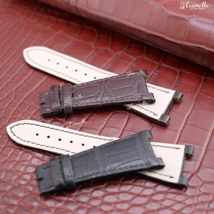 Bracelet Girard Perregaux Laureato 26 mm Bracelet en cuir alligator