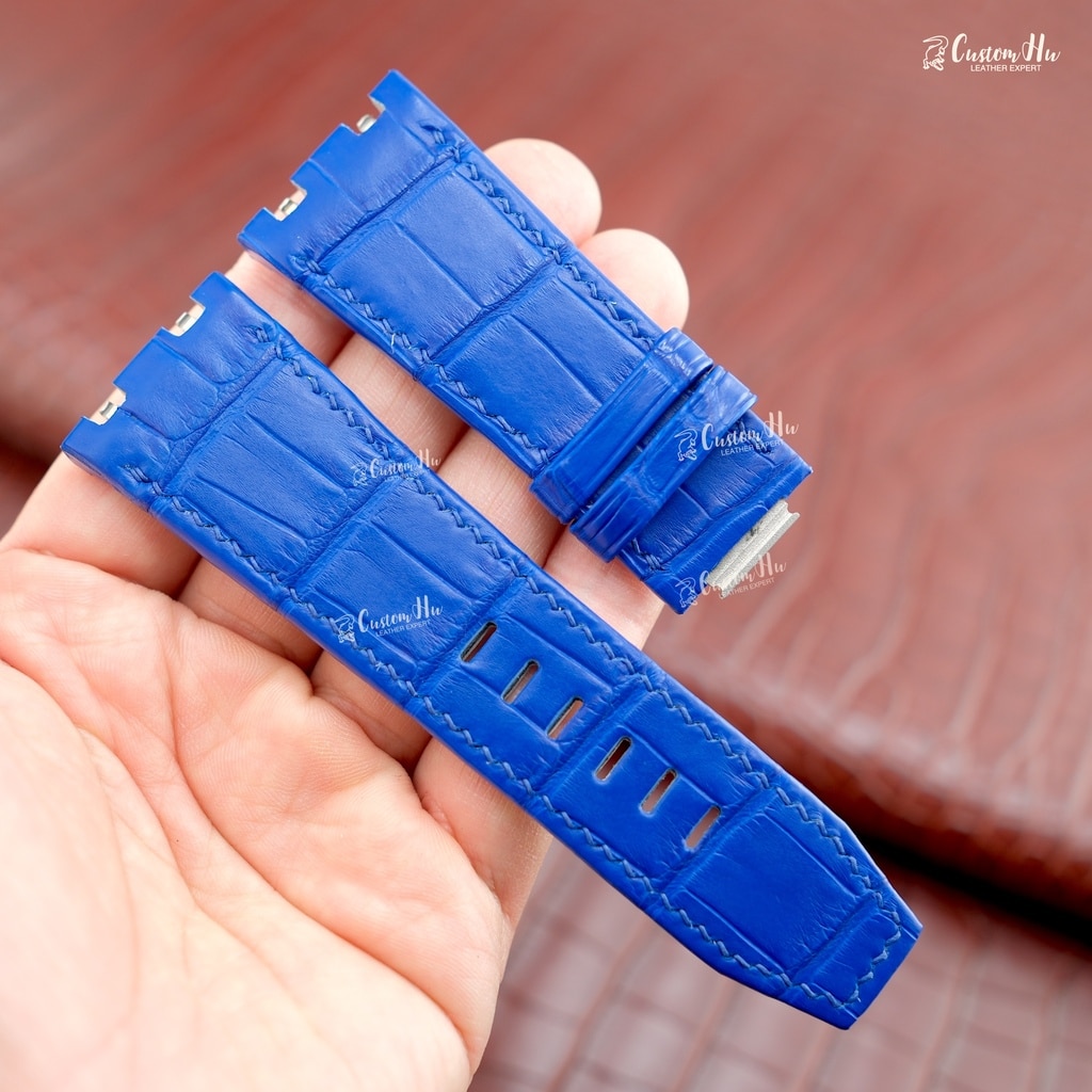 Cinturino per orologio AP Royal Oak Cinturino per orologio AP Royal Oak 30 mm Cinturino a sgancio rapido bianco arancione blu